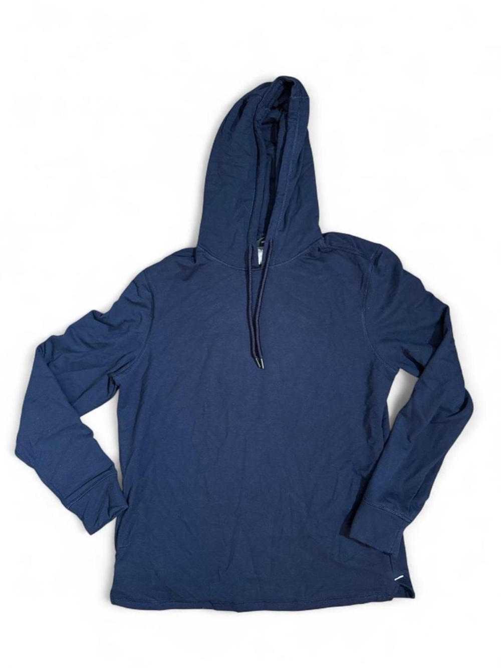 Jockey Sport Navy Hooded Long Sleeve Athletic Top Size Large